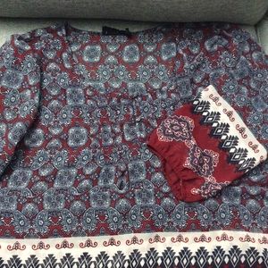 Blue and red top sz 1X